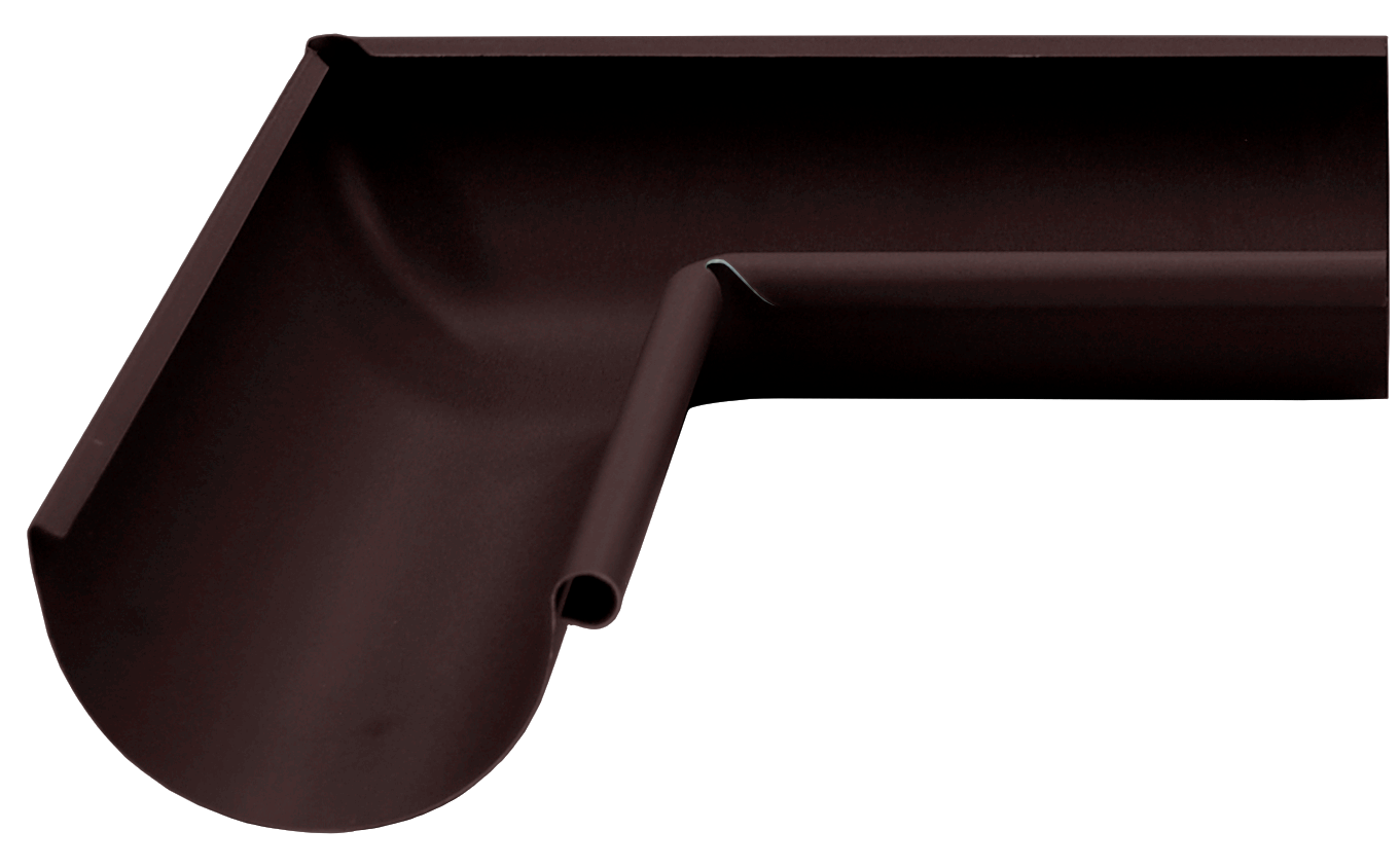 Угол желоба внутренний 90 гр 125 мм Matte PU RAL 9005