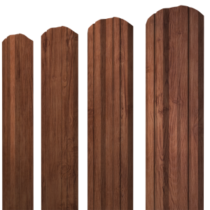 Штакетник Twin фигурный 0,45 Print Premium Rowan Wood Intense FTC