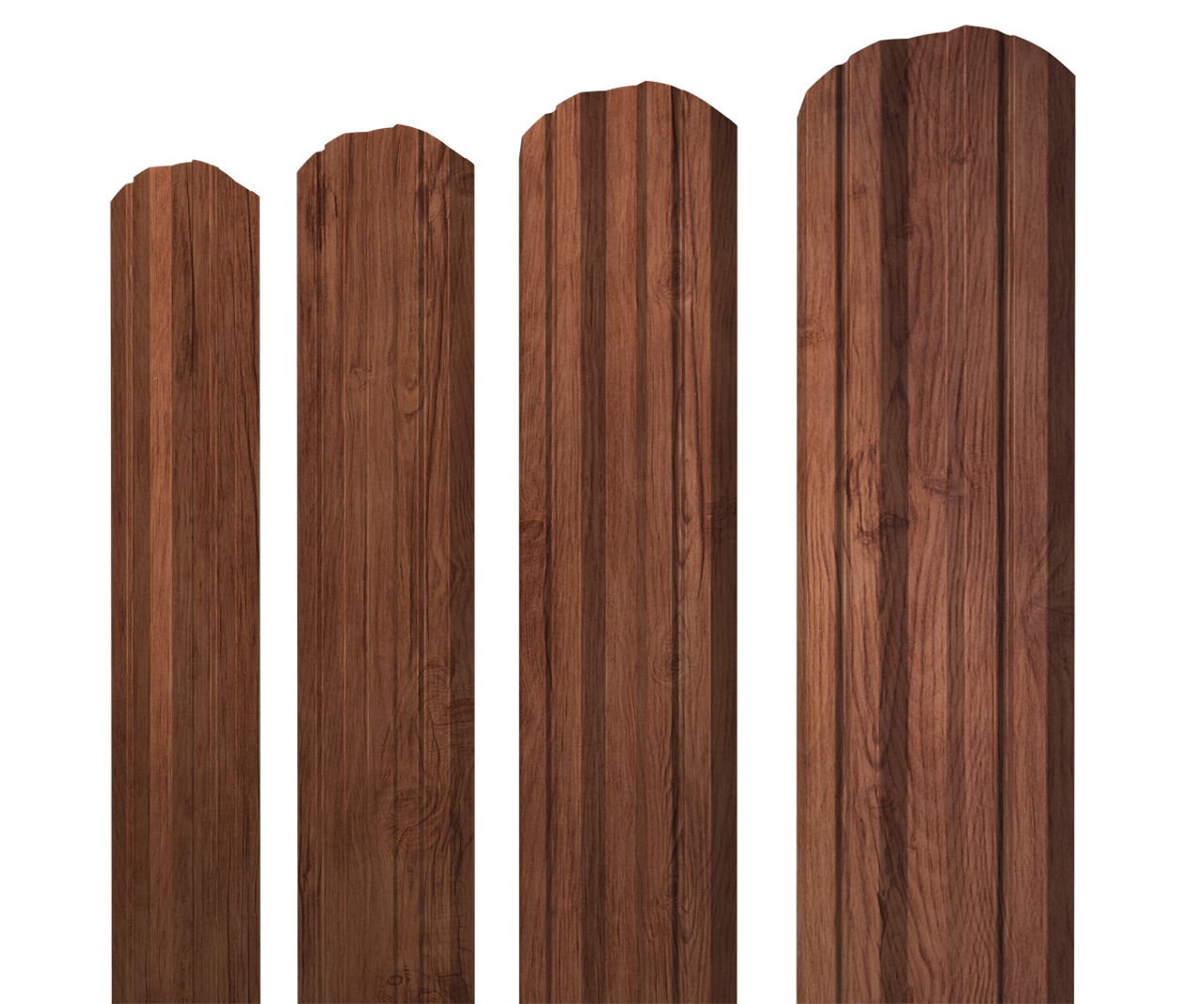 Штакетник Twin фигурный 0,45 Print Premium Rowan Wood Intense FTC