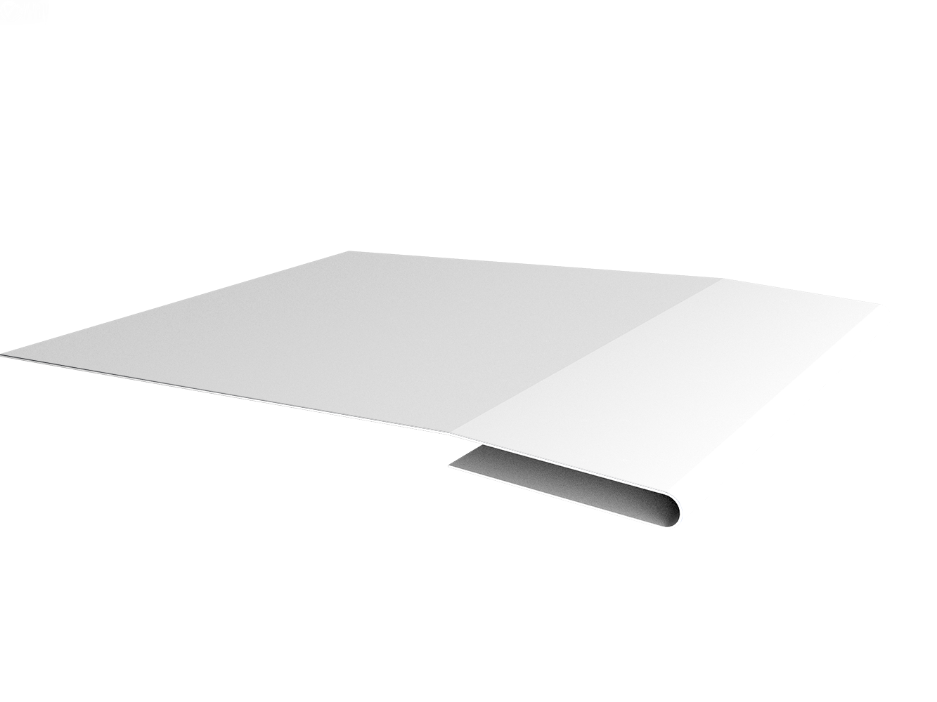 Планка начальная 0,5 PE с пленкой RAL 9003 сигнальный белый (3м)