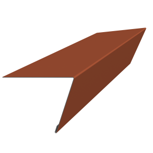 Планка капельник обратный 105х80 Фартук S16 0,5 Satin с пленкой RAL 8004 терракота (3м)