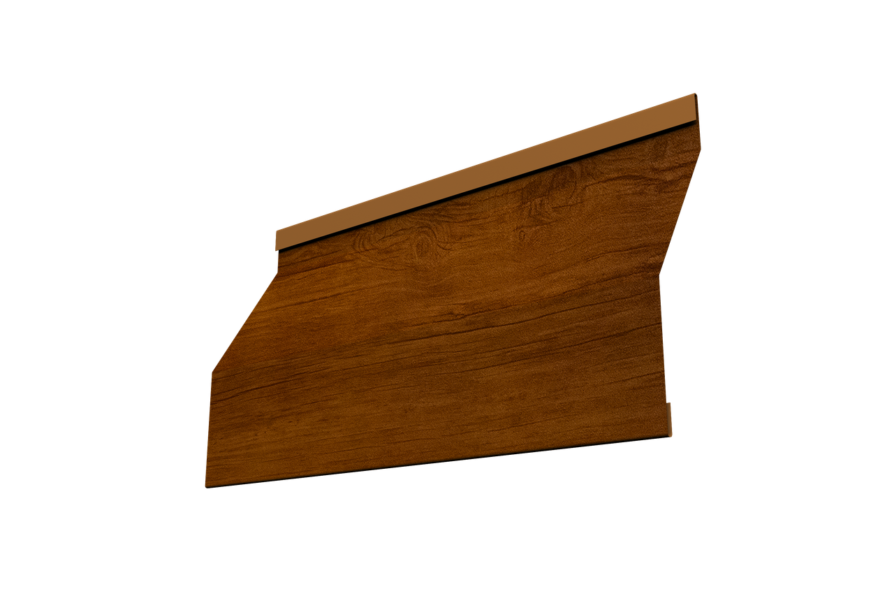 Ламель забора жалюзи Milan Slim 0,45 Print Premium Golden Wood Intense FTC
