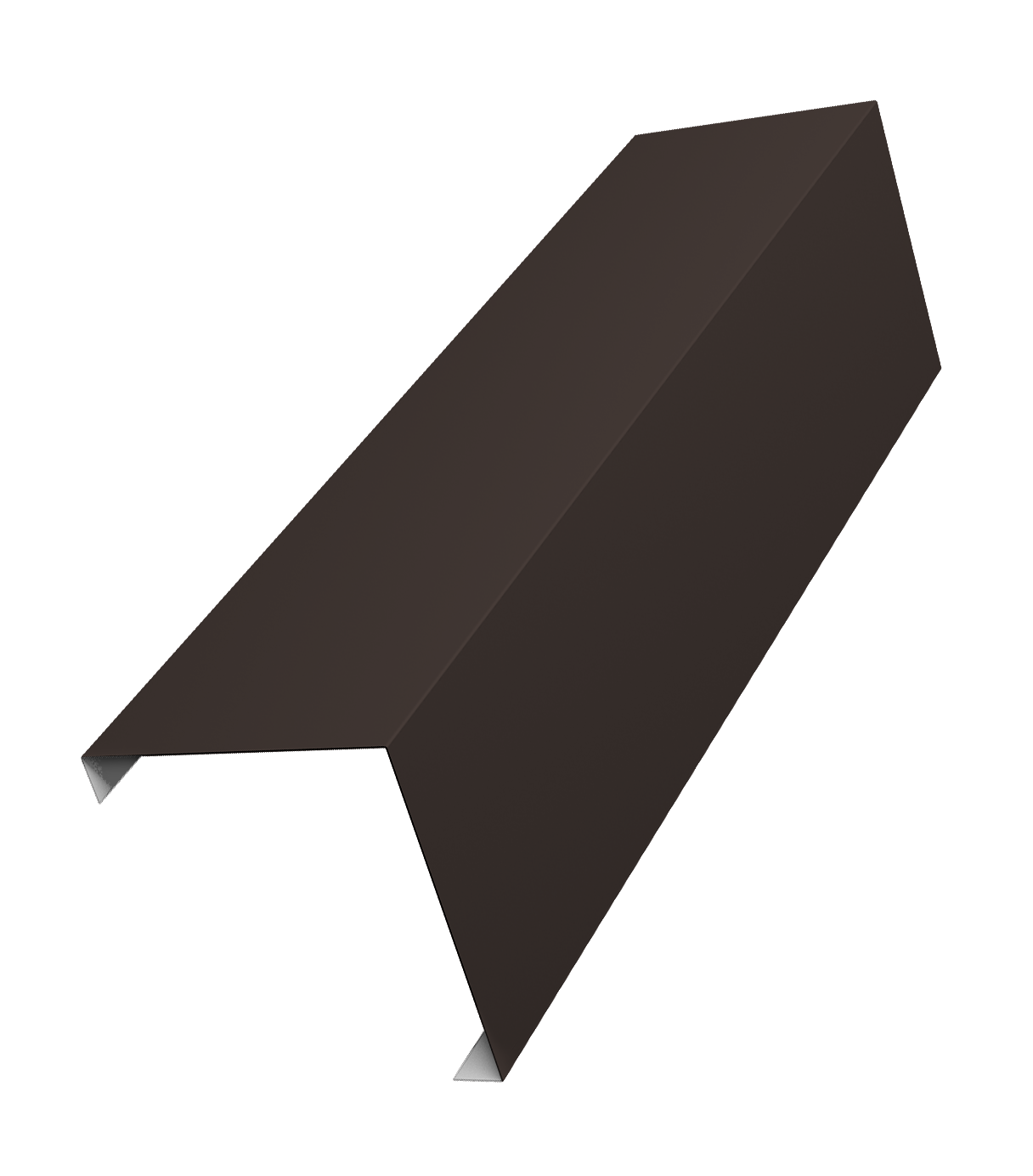 Декоративная накладка на столб универсальная угловая 80х80 для забора жалюзи 0,5 Rooftop Бархат RR 32 темно-коричневый (2,5м)