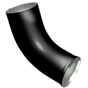 Колено стока GL PE 90 мм RAL 9005 черный