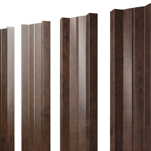 Штакетник М-образный В с прямым резом 0,4 Print Premium Antique Wood TwinColor