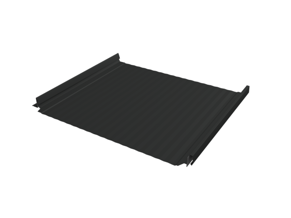 Кликфальц Pro Gofr Grand Line 0,5 Satin Matt TX с пленкой на замках RAL 7016 антрацитово-серый