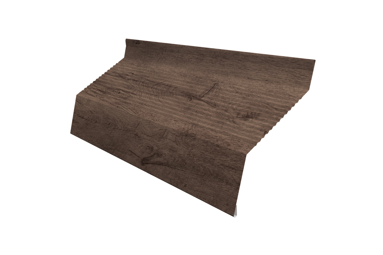 Ламель забора жалюзи Milan new gofr 0,45 Print Premium Almond Wood Fresh