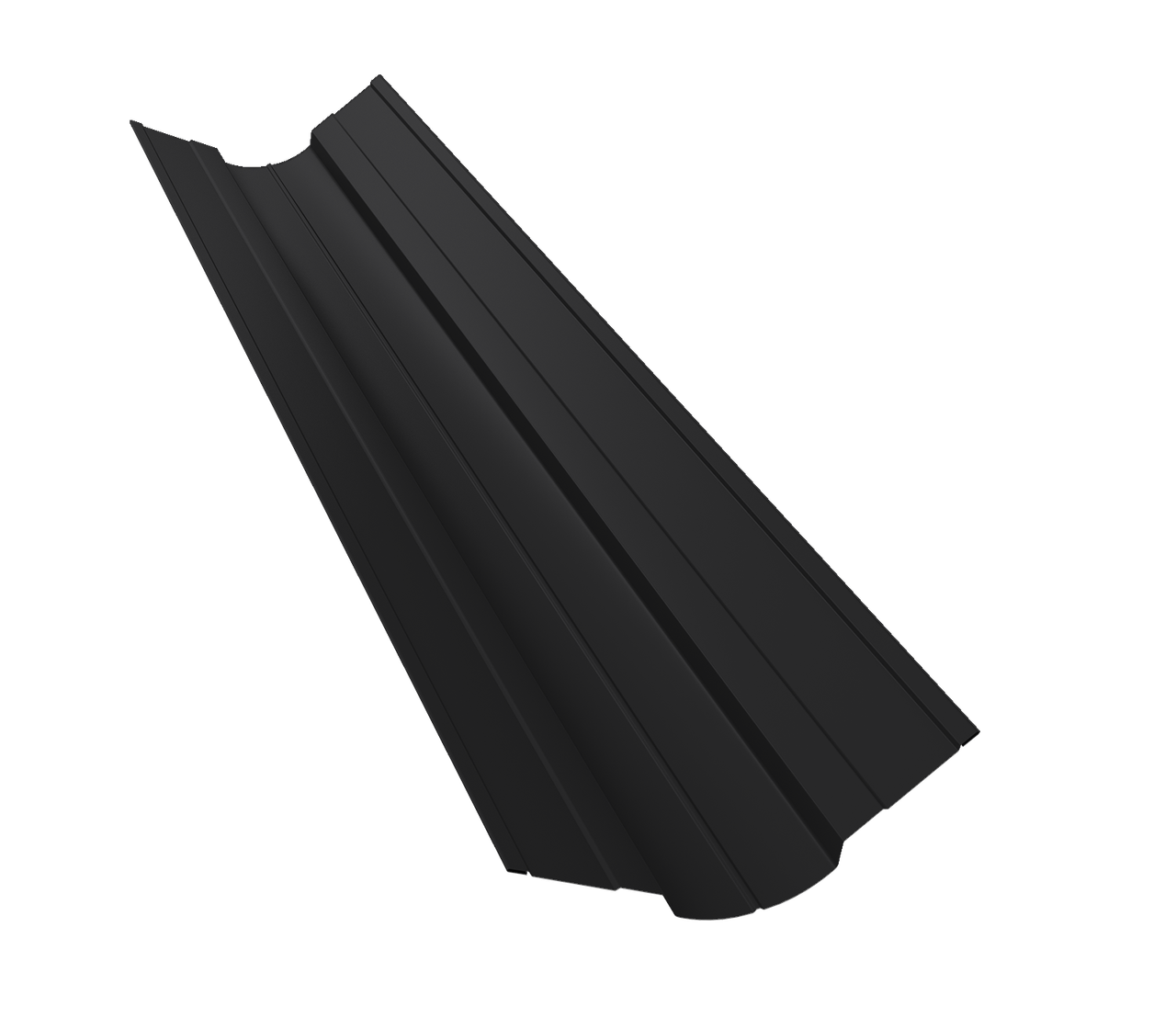 Планка ендовы верхней фигурной 70x70 0,45 PE с пленкой RAL 9005 черный (3м)