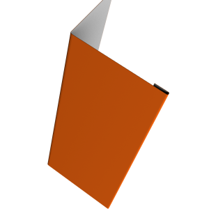 Нащельник (для калиток и ворот) 25х35 жалюзи Milan, Tokyo, Palermo 0,45 PE RAL 2004 оранжевый (L2,0)