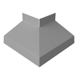 Угол отлива внешний 70 0,5 Satin с пленкой RAL 9006 бело-алюминиевый