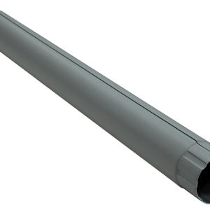 Труба круглая соединительная GL PU Matt 90 мм 1 м RAL 7024 мокрый асфальт