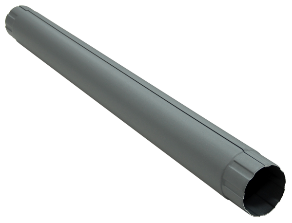 Труба круглая соединительная GL PU Matt 90 мм 1 м RAL 7024 мокрый асфальт