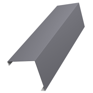 Декоративная накладка на столб универсальная угловая 60х60 для забора жалюзи 0,5 Satin RAL 7004 сигнальный серый (2м)