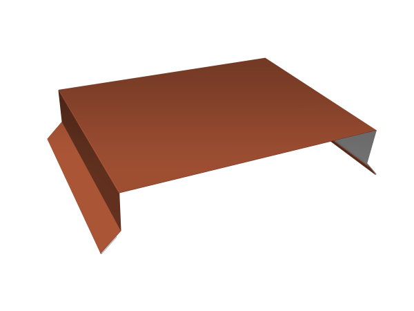 Парапетная крышка прямая 200мм 0,5 Satin Matt RAL 8004 терракота (2м)
