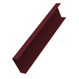 Декоративная накладка на столб универсальная 60х60 для забора жалюзи 0,45 PE-Double RAL 3005 красное вино (2м)