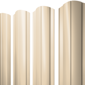 Штакетник Круглый фигурный 0,45 Drap TX RAL 1015 светлая слоновая кость