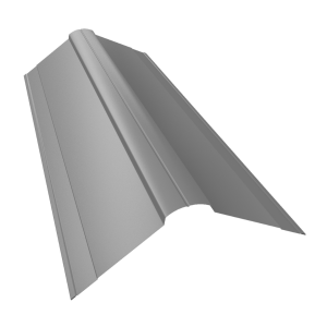 Планка конька фигурного 150x150 0,4 PE с пленкой RAL 7004 сигнальный серый (3м)