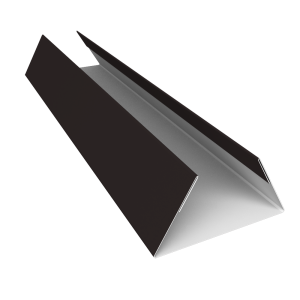 Планка стыковочная составная нижняя 0,5 Satin с пленкой RAL 9005 черный (3м)
