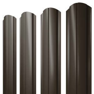 Штакетник Полукруглый Slim фигурный 0,5 PurPro RR 32 темно-коричневый