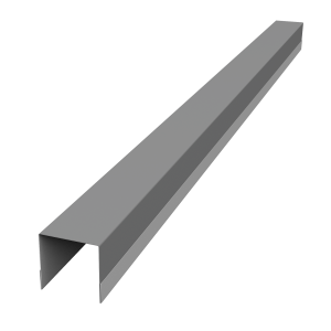 Планка вертикальная обратная для горизонтального монтажа штакетника 0,5 Satin RAL 9006 бело-алюминиевый (2м)