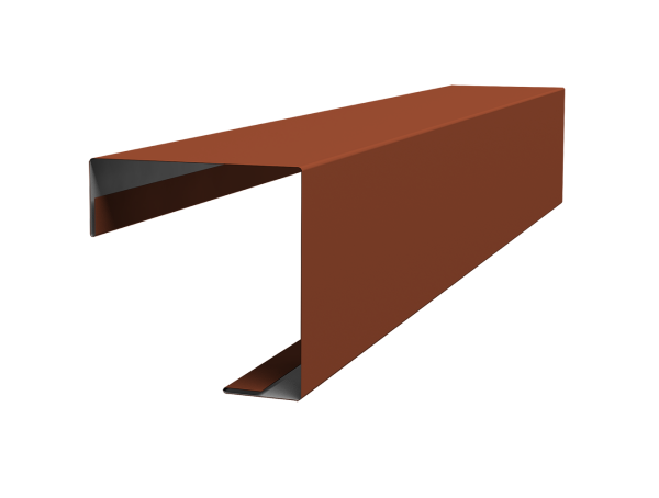 Угол внешний простой фальц 0,5 Satin Matt RAL 8004 терракота (3м)