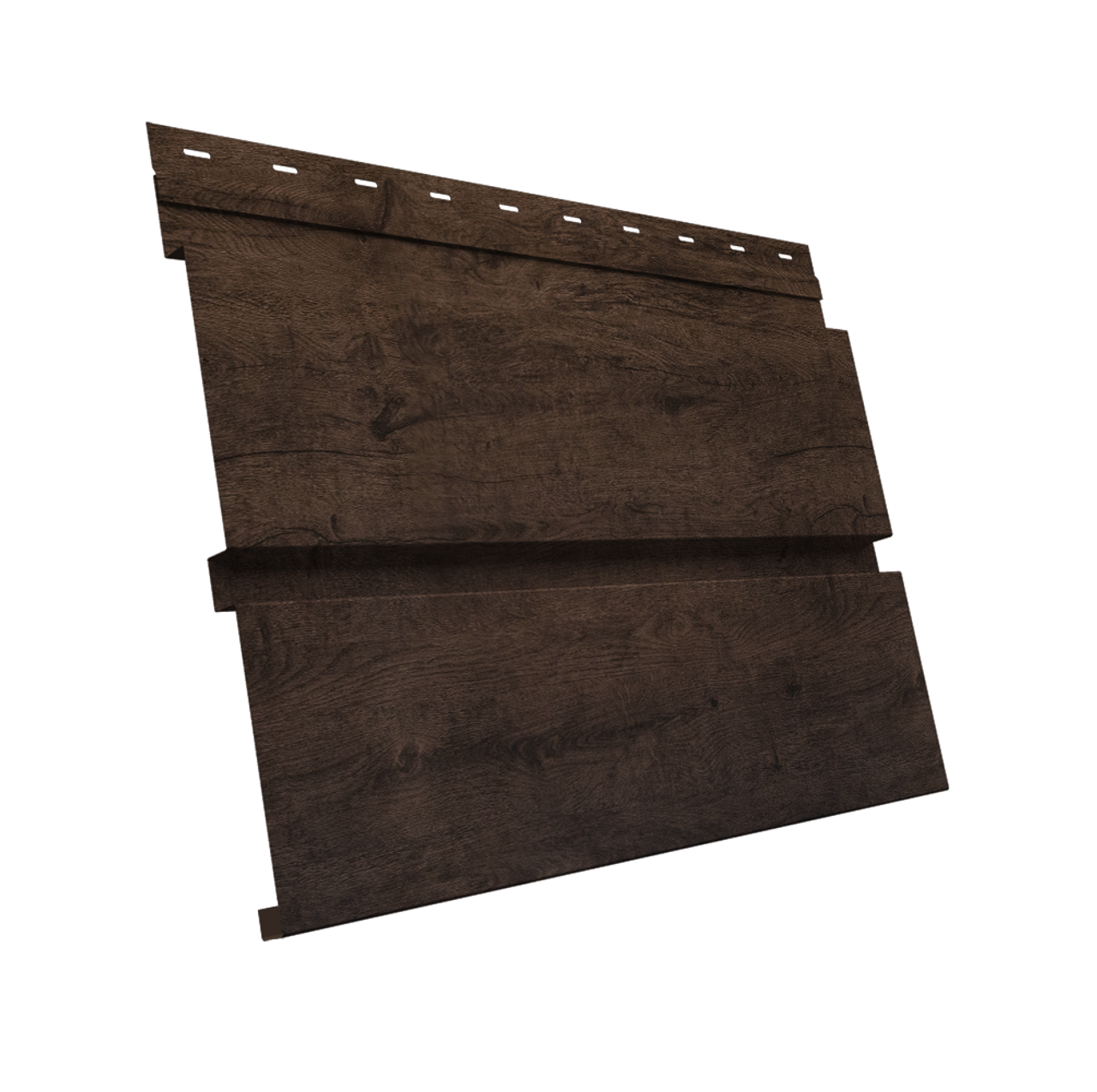 Софит металлический Квадро Брус без перфорации 0,45 Print Elite с пленкой Antique Wood TwinColor