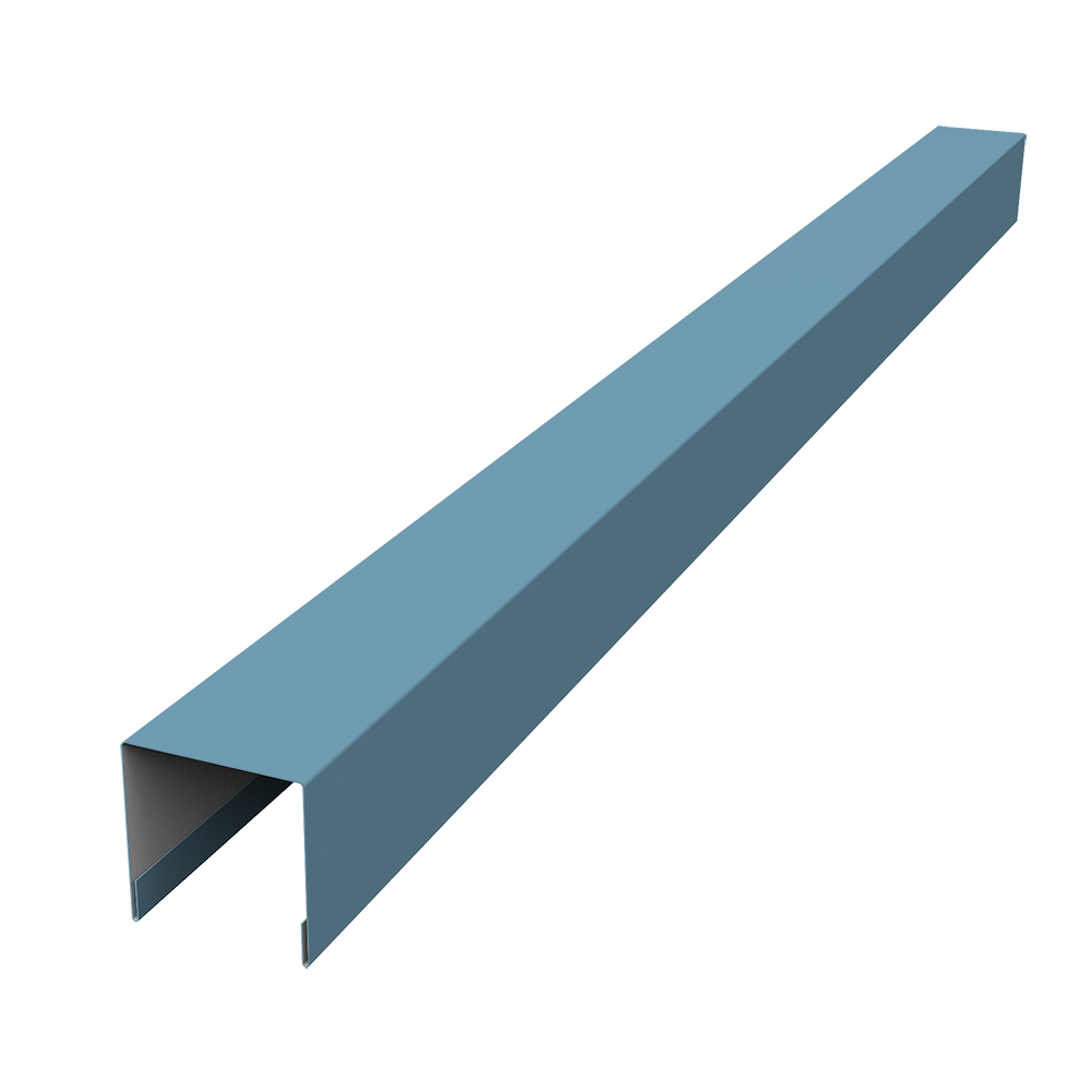 Планка вертикальная лицевая для забора жалюзи Palermo 0,45 Drap TX RAL 5024 пастельно-синий (1,8м)