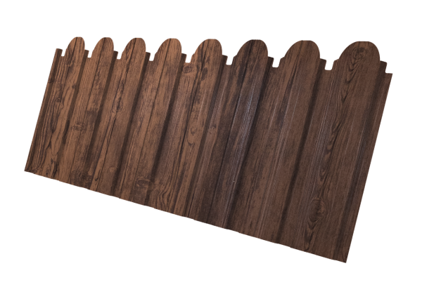 Профнастил C10B фигурный 0,45 Print-Double Premium Antique Wood
