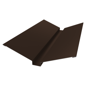 Планка ендовы верхней 115х30х115 0,5 Atlas X с пленкой RAL 8017 шоколад (2м)