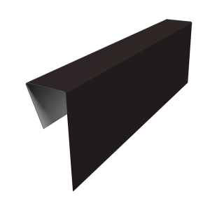 Планка приемная оконная фибросайдинга 0,5 Satin Matt RAL 9005 черный (2м)