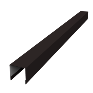 Планка вертикальная лицевая для забора жалюзи Palermo 0,5 PurPro Matt 275 RAL 9005 черный (3м)