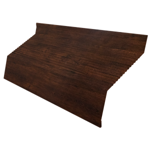 Ламель забора жалюзи Milan new gofr 0,45 Print-Double Premium с пленкой Cherry Wood Dark F