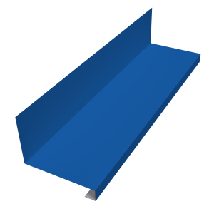 Планка примыкание нижнее к трубе для Кликфальц Pro 0,4 PE с пленкой RAL 5005 сигнальный синий (3м)