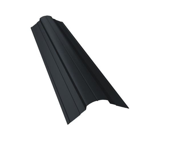 Планка конька фигурного 70x70 0,45 Drap RAL 7016 антрацитово-серый (2м)