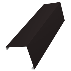 Декоративная накладка на столб универсальная угловая 80х80 для забора жалюзи 0,5 Rooftop Бархат RAL 9005 черный (1,8м)