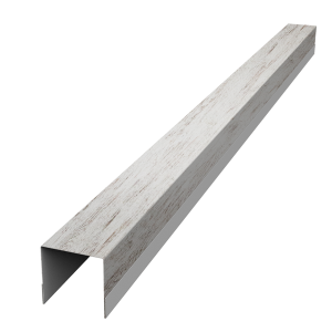 Планка вертикальная обратная для забора жалюзи Palermo 0,45 Print Elite Snow Wood TwinColor (2,5м)