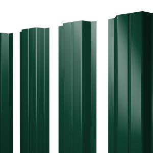 Штакетник П-образный A с прямым резом 0,5 Satin Matt TX RAL 6005 зеленый мох