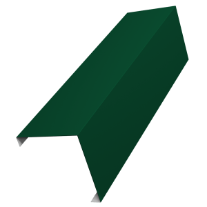 Декоративная накладка на столб универсальная угловая 80х80 для забора жалюзи 0,5 Satin Matt TX RAL 6005 зеленый мох (1,8м)