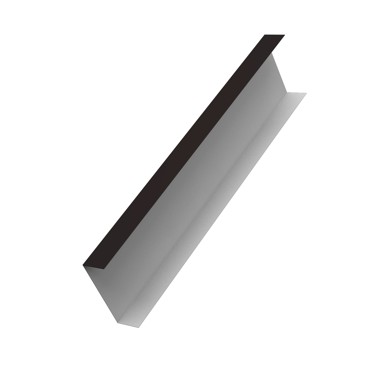 Декоративная накладка на столб универсальная 60х60 для забора жалюзи 0,45 PE RAL 9005 черный (1,8м)