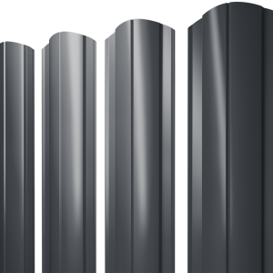 Штакетник Круглый фигурный 0,5 Atlas X RAL 7024 мокрый асфальт