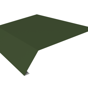 Планка карнизная 135х50 Фартук S14 над желобом 0,5 Satin Matt TX RAL 6020 хромовая зелень (2м)