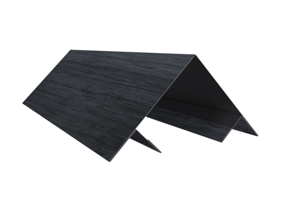 Планка угла внешнего составная верхняя 0,45 Print Premium Grey Wood TwinColor (3м)