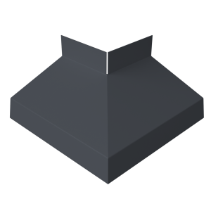 Угол отлива внешний 70 0,5 Satin Matt TX с пленкой RAL 7024 мокрый асфальт