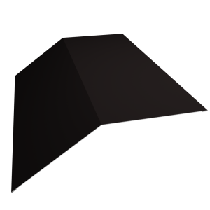 Планка конька плоского 190х190 0,5 Velur X RAL 9005 черный (2м)