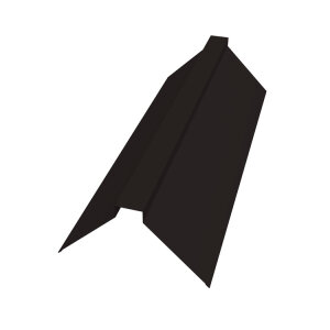 Планка конька плоского 115х30х115 0,45 Drap-double TX RAL 9005 черный (3м)