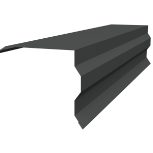 Планка торцевая фигурная 100х85 0,5 PurLite Matt RAL 7016 антрацитово-серый (3м)