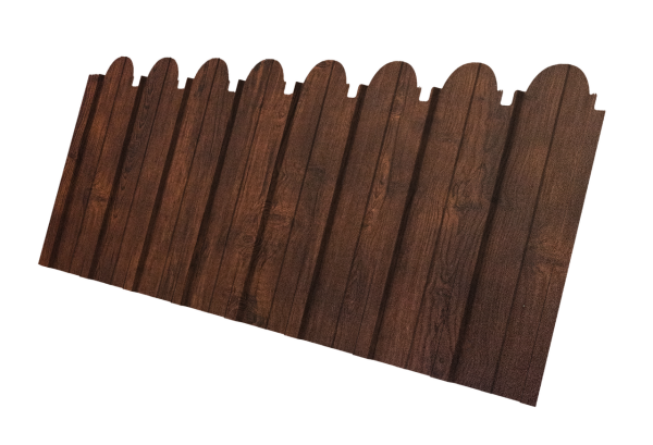 Профнастил C10A фигурный 0,45 Print-Double Premium Cherry Wood Dark F