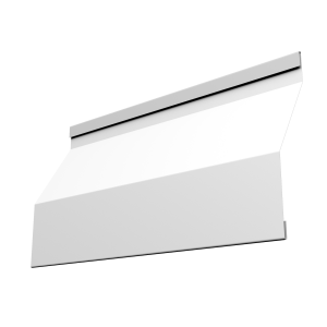 Ламель забора жалюзи Milan Slim 0,45 Drap с пленкой RAL 9003 сигнальный белый