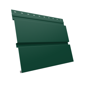 Софит металлический Квадро Брус без перфорации 0,45 Drap с пленкой RAL 6005 зеленый мох
