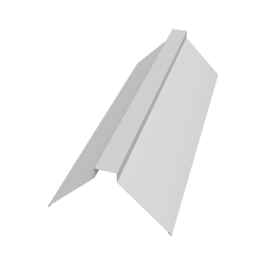 Планка конька плоского 115х30х115 0,45 Drap TX RAL 9003 сигнальный белый (3м)